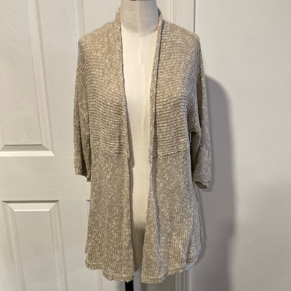 NWT Eileen Fisher Malibu Linen open knit cardigan M